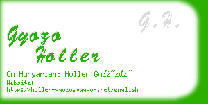 gyozo holler business card